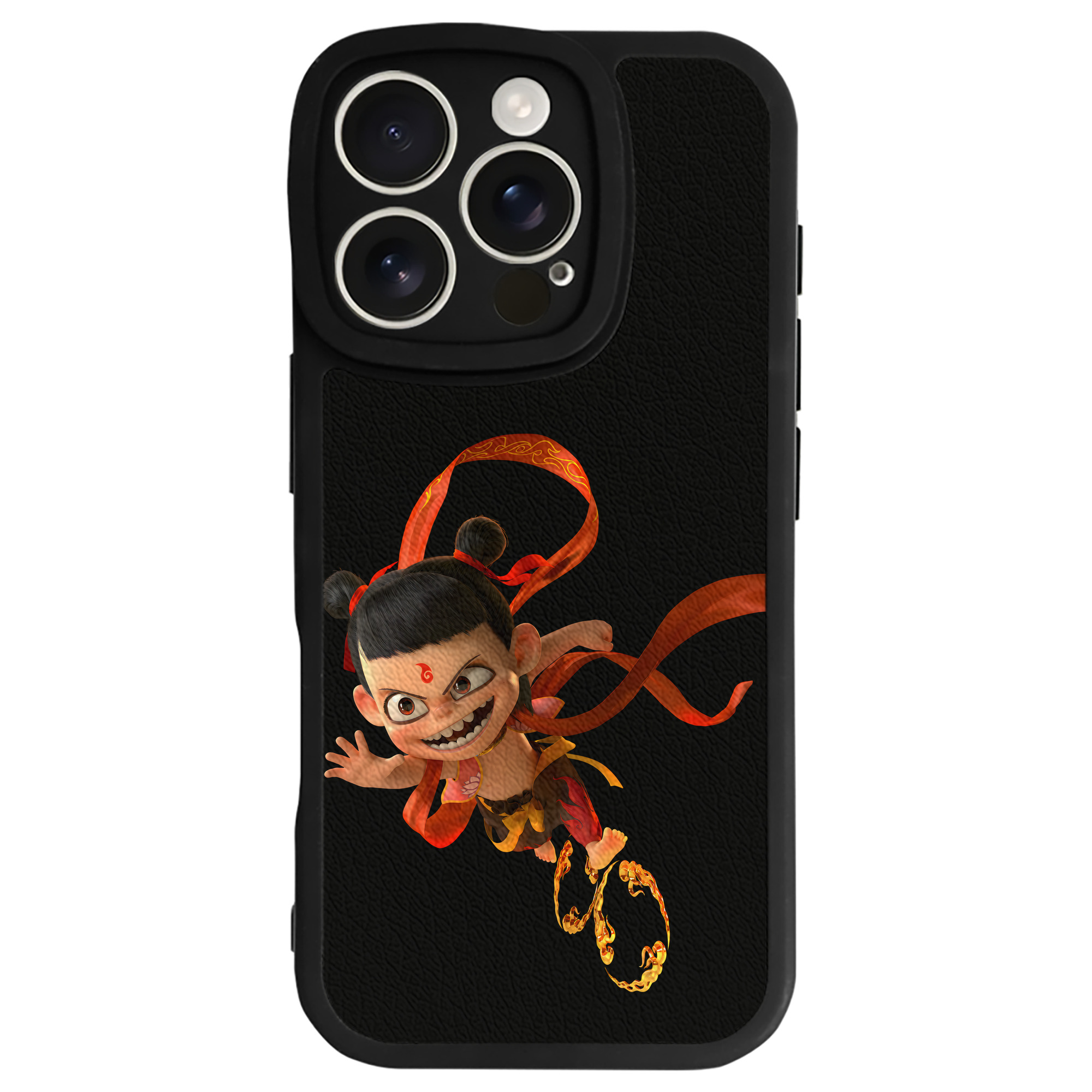 （画像用） Ne Zha 2 ナタ 魔童の大暴れ 【iPhone 16シリーズ対応】シリコンスマホケース（レザー調） 材質：シリコン